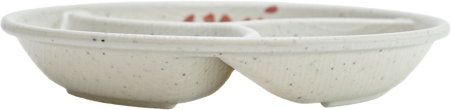 Matte Circle 3-sided Plate 