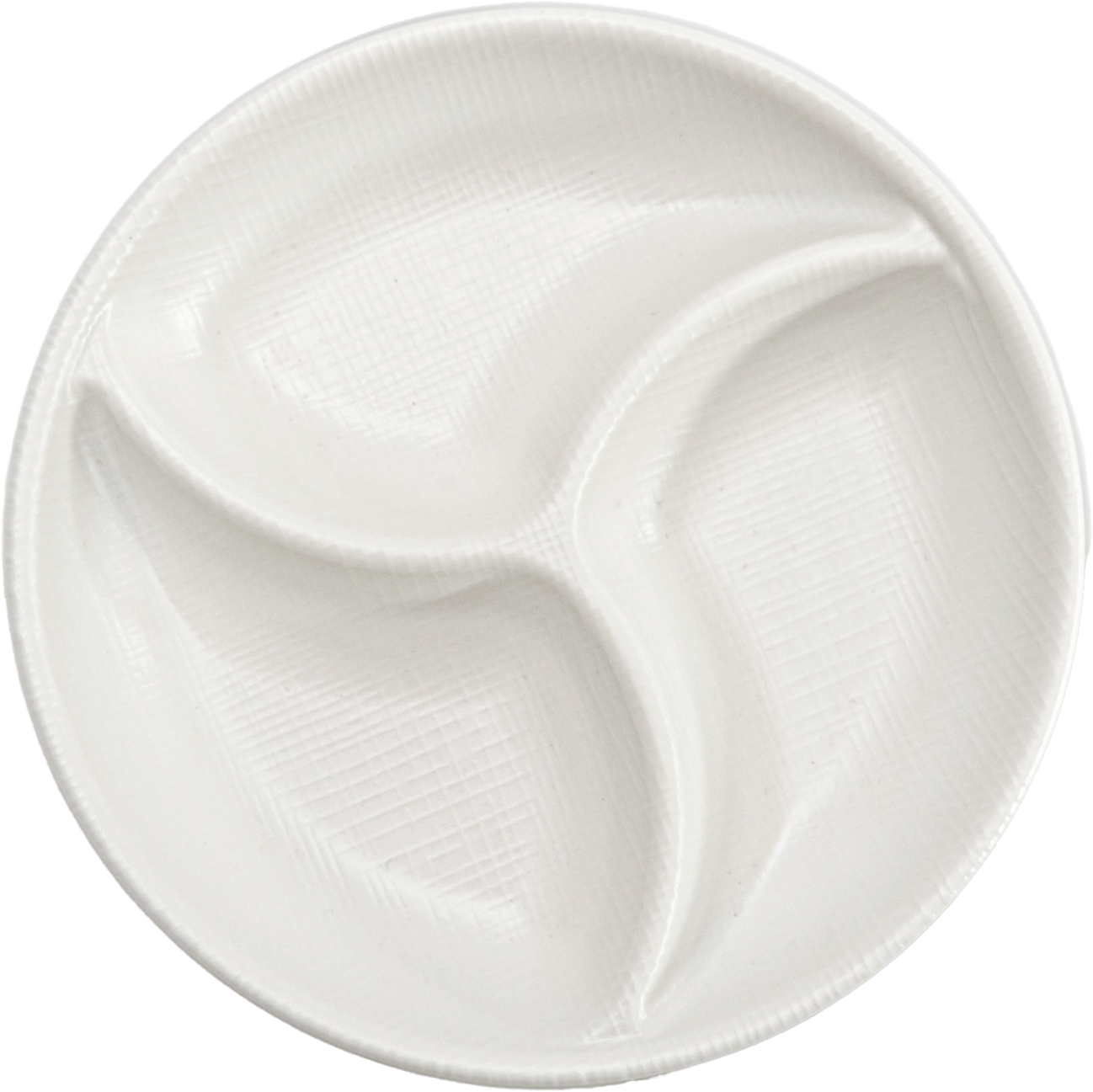 Matte Circle 3-sided Plate 