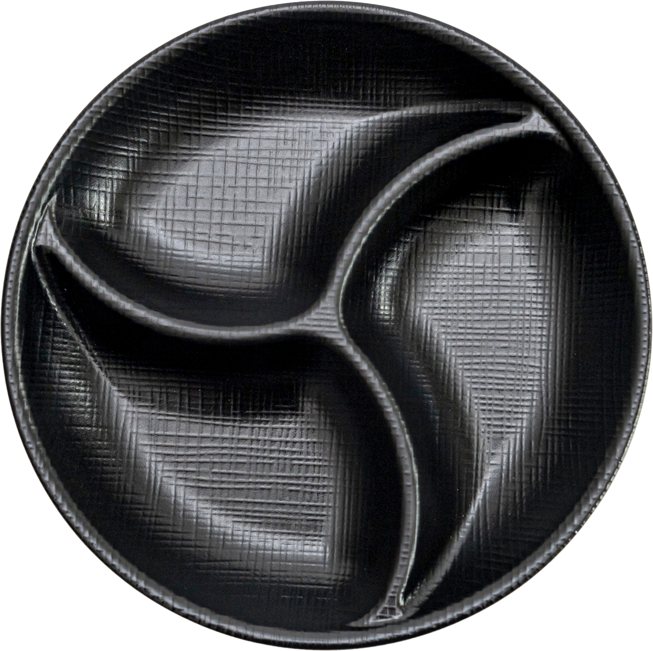 Matte Circle 3-sided Plate 