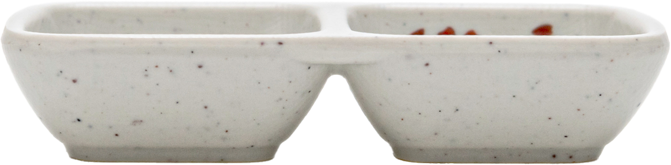 Matte double Sauce dish