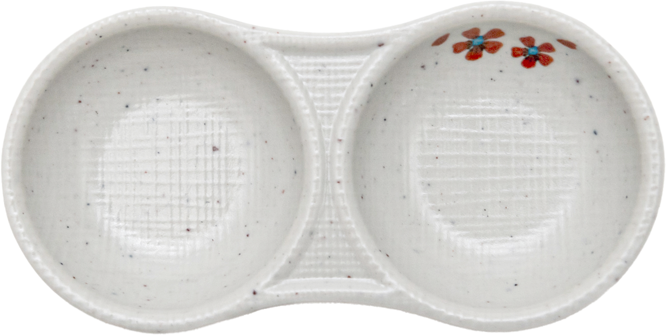 Matte Circular 2-sided Sauce dish