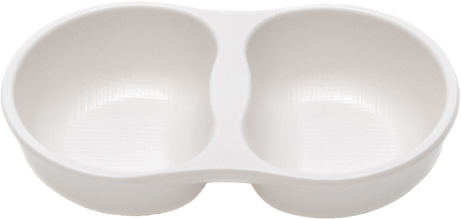 Matte Deep 2-Sided Sauce Dish